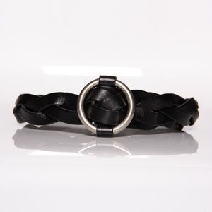 Fossil Braided Black Leather Belt